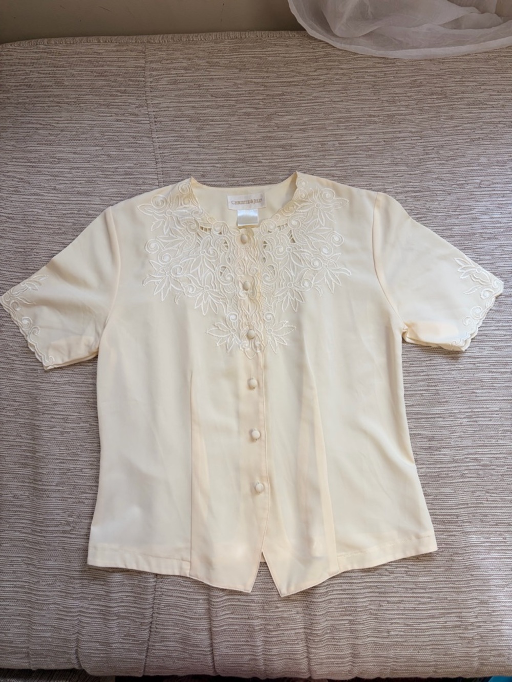 Vintage butter yellow blouse